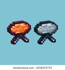 Isometric Pixel art 3d of table icon for items asset.table icon on pixelated style.8bits perfect for game asset or design asset element for your game design asset.
