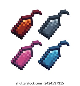 Isometric Pixel art 3d of tags price icon for items asset.Tags icon on pixel bits style.8-bits perfect for game asset,design asset element,app,website, Vector illustration.