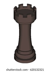 Isometric Pixel Chess Rook