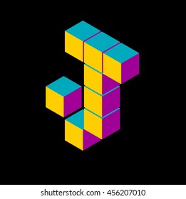 isometric pixel letter j 3D letter o Isometric j abc. Alphabet on black . pixel j letters, isometric lettering. 3d j. Geometric alphabet, Cube font. Cube letters. 3d pixel lettering, Word elements j