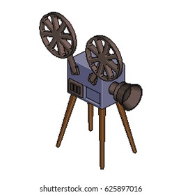 Isometric Pixel Movie Projector