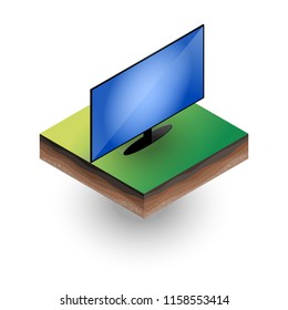 Isometric plasma TV