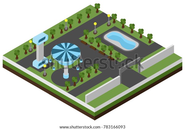isometric playing\
park