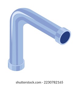 Isometric plumber composition with plumbing image isolated on white background 3d vector illustration