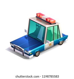 Isometric police car illustration