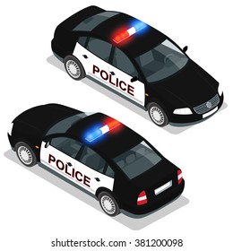 Isometric Police Car Prowler Squad Car Stock Vector (Royalty Free ...