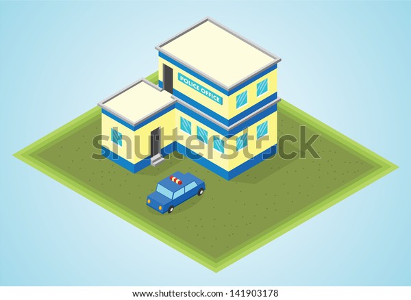 isometric police\
office