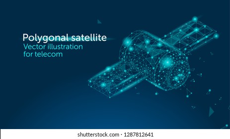 Isometric polygonal satellite. eps 10