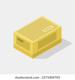 Isometric postal box illustrated in vector