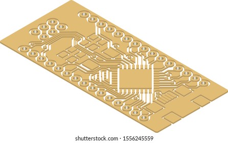 Isometric Printed Circuit Board (PCB)