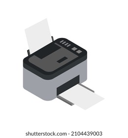 Isometric printer on a background