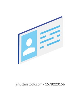 Isometric profile design, People social media communication person human and user theme Vector illustration