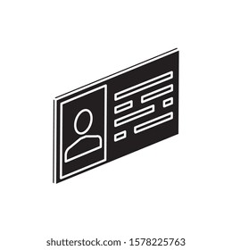 Isometric profile design, People social media communication person human and user theme Vector illustration