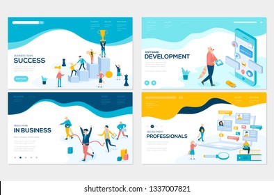 Isometric programmer working in a software develop company office. Winner business and achievement concept. Businessman and his business team crossing finish. Job interview, recruitment agency