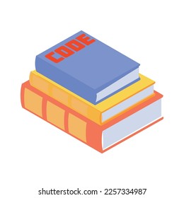 Isometric programmers composition with isolated image on blank background vector illustration