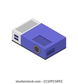 Isometric projector on a background