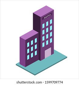isometric public buildings