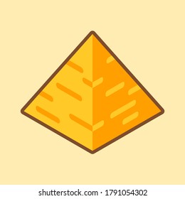 Isometric pyramid icon logo vector illustration simple