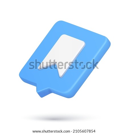 Isometric quick tips triangle bookmark flag reading remember cyberspace notification 3d icon vector illustration. Realistic speech bubble diagonal placed guidebook mark literature library education