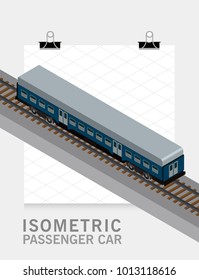 Isometric Railway Passenger car 02