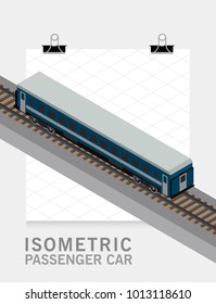 Isometric Railway Passenger car 06