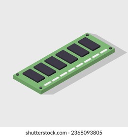 Isometric ram ilustrado en un fondo