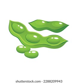 Isometric raw green bean vector de ilustración