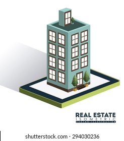 Isometric Real Estate digital design, vector illustration eps 10