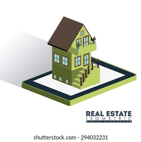 Isometric Real Estate digital design, vector illustration eps 10