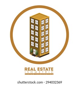 Isometric Real Estate digital design, vector illustration eps 10