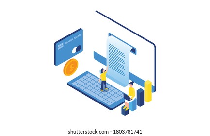 Recibo de datos estadísticos, notificación de transacciones financieras, banco móvil, smartphone con factura de papel. Aplicación, negocio.