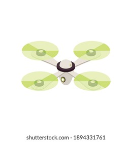 Isometrische Fernbedienung, Drohnensymbol auf weißem Hintergrund, Vektorgrafik
