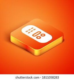 Isometric Remote control icon isolated on orange background. Vector.