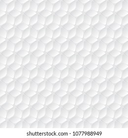 Isometric Repeating Cube Based Pattern Wallpaper with Unstuck Stickers Effect Over Gray Backdrop - Grey Elements on Similar Background - Vector Gradient Graphic Design