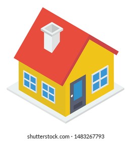 Isometric residential house vector design 