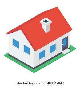 Isometric residential house vector design 