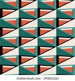 Isometric Retro Seamless Pattern