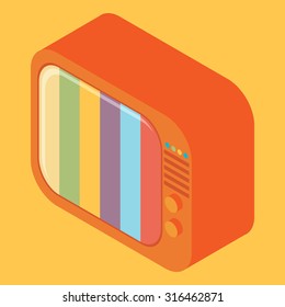 Isometric retro TV