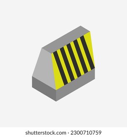 Isometric roadblock on a background