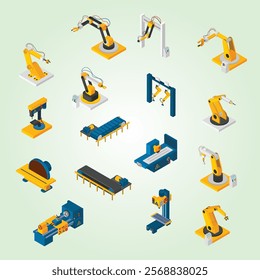 Isometric Robot Machinery auto machine factory