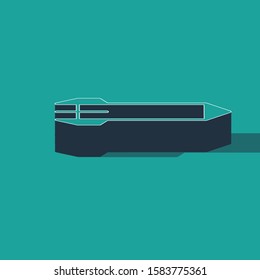 Isometric Rocket icon isolated on green background.  Vector Illustration
