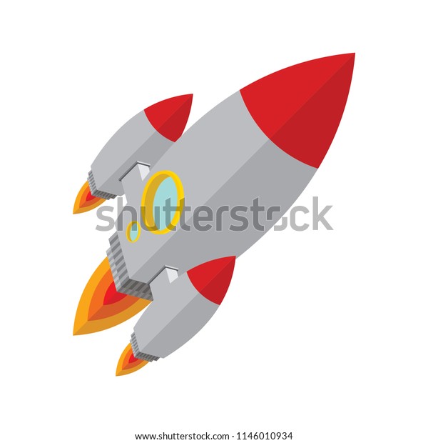 Isometric Rocket Launch Vector Icon Stock Vector (Royalty Free ...