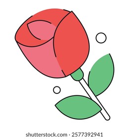 Isometric rose bouquet with dewdrops, designed for floral shops, wedding invites, and timeless Valentine’s Day card designs.