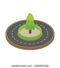 Isometric Roundabout Icon