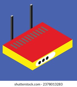 isometric router test design illustration