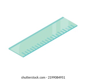 isometric ruler school isolated icon