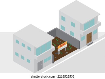 Isometric sales area.
translation：land for sale