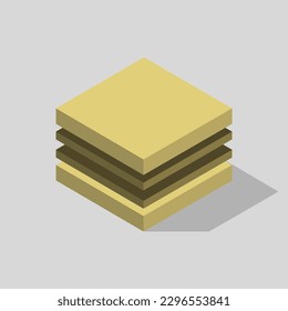 Isometric sandwich on a background