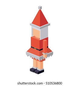 Isometric santas wife design