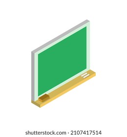 Isometric school blackboard on a background